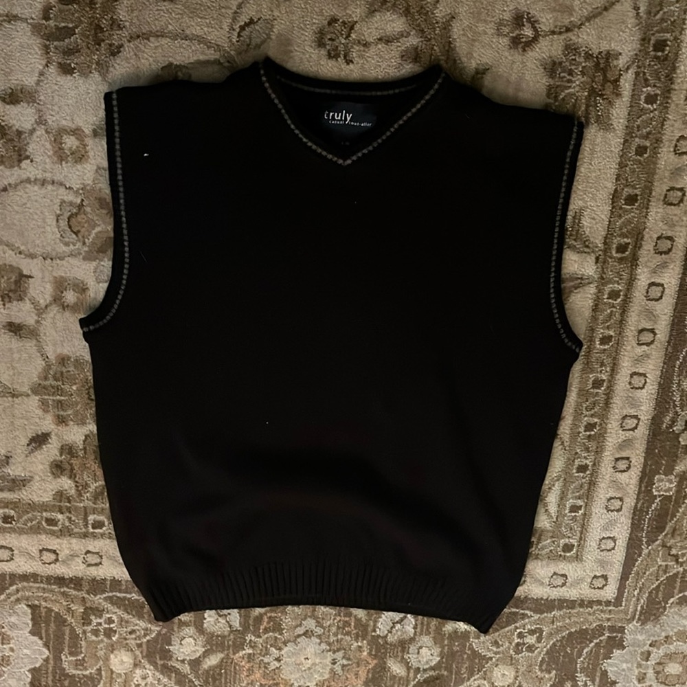 Black sweater vest
